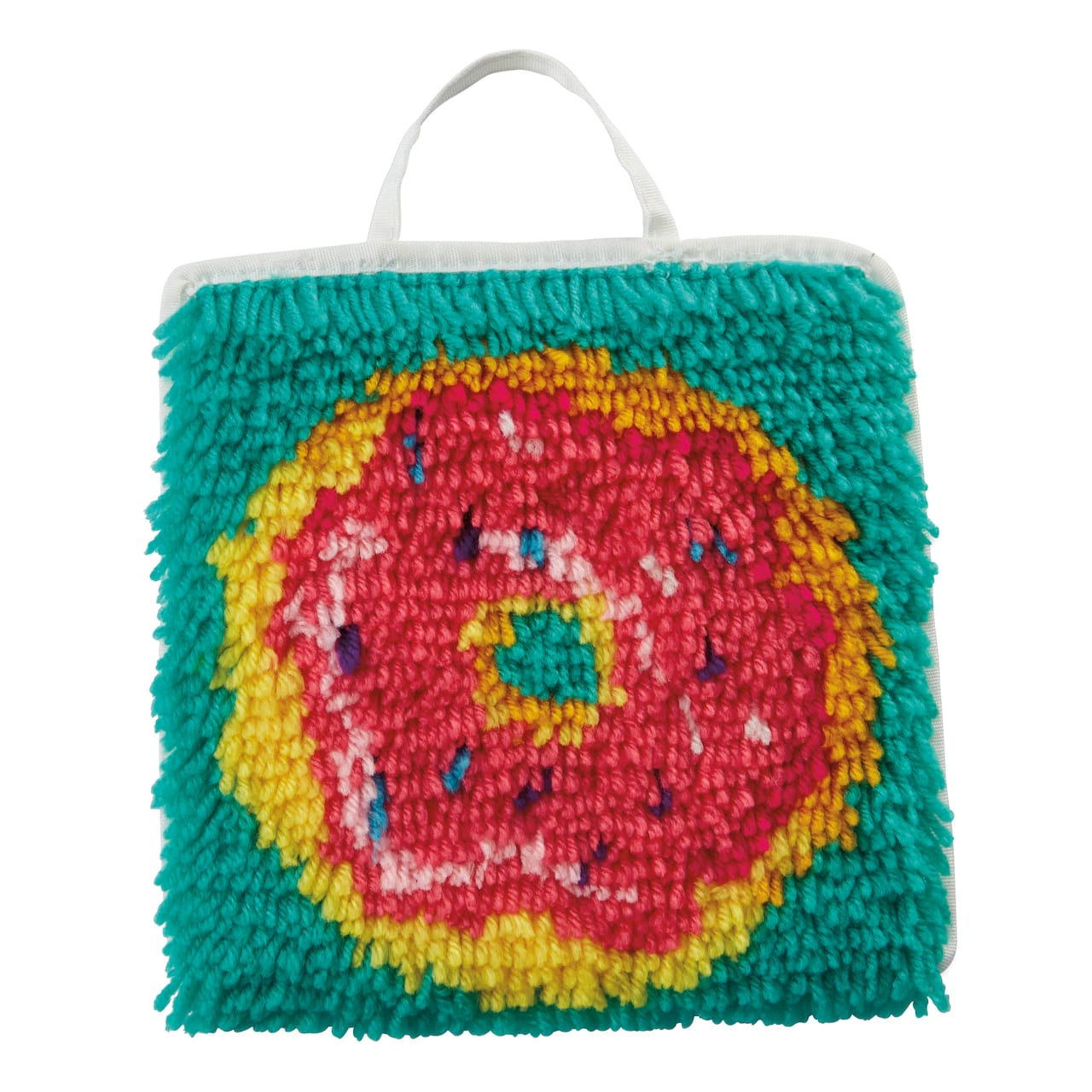 Trousse de tapisserie au point noué à thème de beignes de Creatology